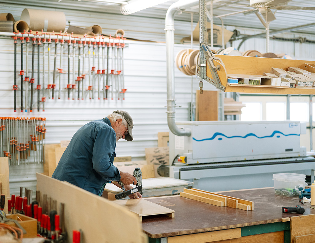 Craftsmen Working on Cabinets