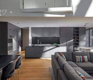 Modern Grey Kitchen Cabinets by Walkers Creek Cabinets